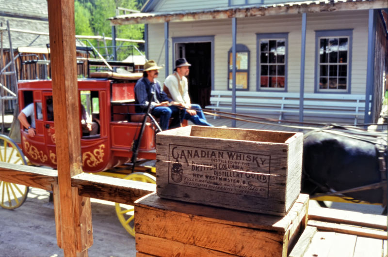 Stage coach and a case of whisky, Barkerville, Cariboo, BC